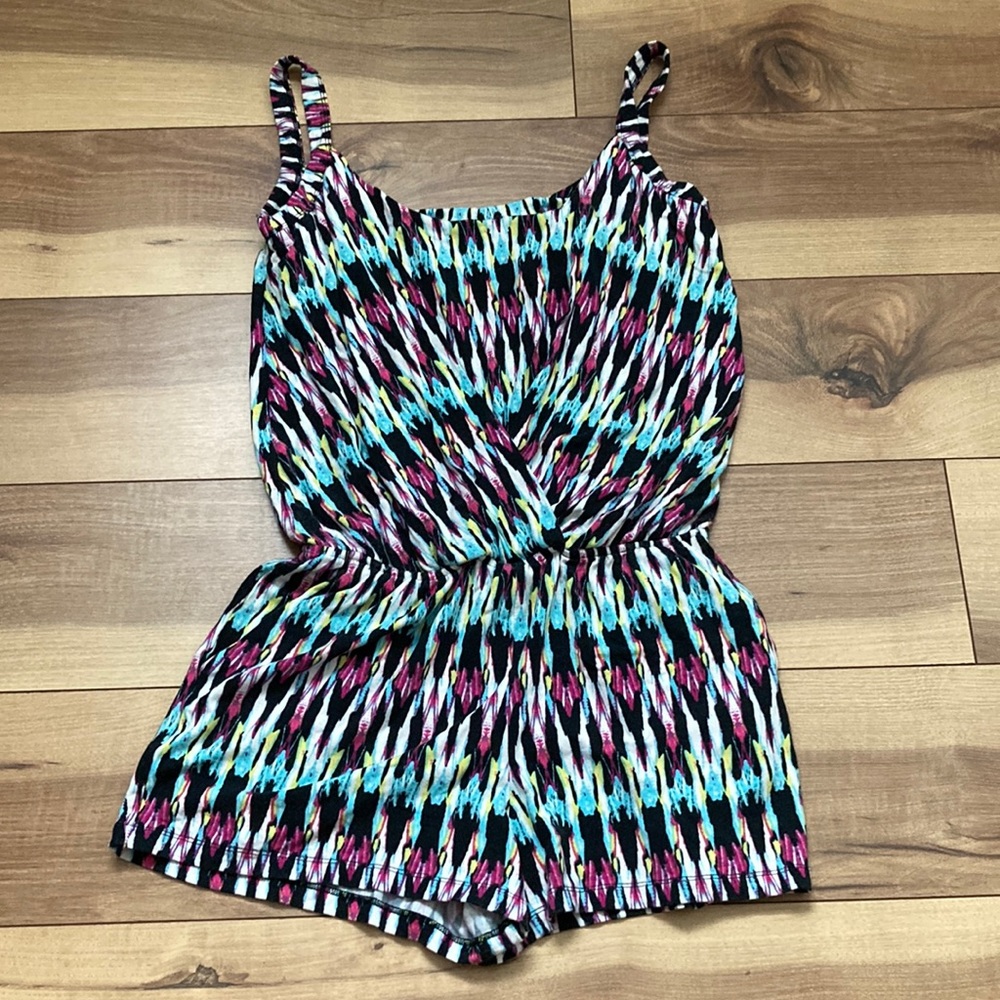 Tart black Aztec print romper. Size XS